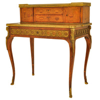 Antique Louis XV Ormolu Marquetry Bonheur Du Jour Desk Roger Vandercruse 1780