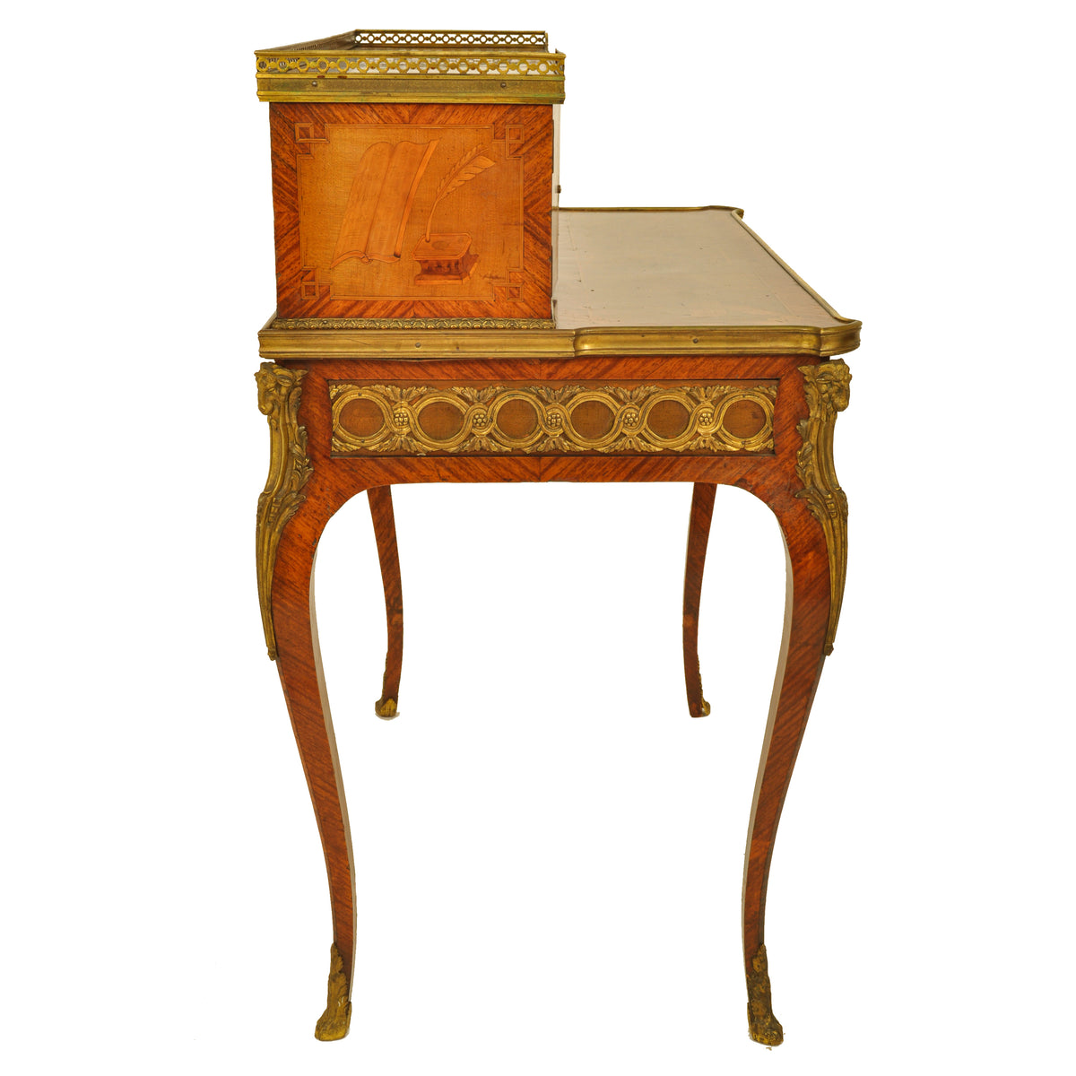 Antique Louis XV Ormolu Marquetry Bonheur Du Jour Desk Roger Vandercruse 1780
