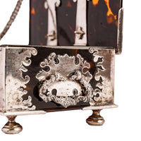Antique Dutch Colonial VOC Batavian Tortoise shell Silver Sirih Casket, Circa 1750