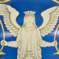 Large Antique English Morley & Ashworth 'Mason's' Ironstone Pottery Angel Vase, 1862