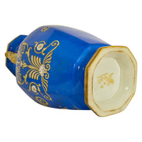 Large Antique English Morley & Ashworth 'Mason's' Ironstone Pottery Angel Vase, 1862