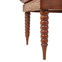 Antique American Neoclassical Mahogany Bustle Bench 1860