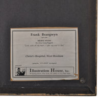 Frank Brangwyn Painting Mural Study Christ's Hospital West Horsham England. Circa 1912
