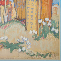 Frank Brangwyn Painting Mural Study Christ's Hospital West Horsham England. Circa 1912