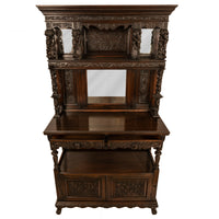 Antique French Carved Etagere Buffet Sideboard Chinoiserie Japanoise Style Circa 1875
