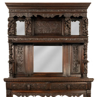 Antique French Carved Etagere Buffet Sideboard Chinoiserie Japanoise Style Circa 1875