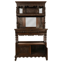 Antique French Carved Etagere Buffet Sideboard Chinoiserie Japanoise Style Circa 1875