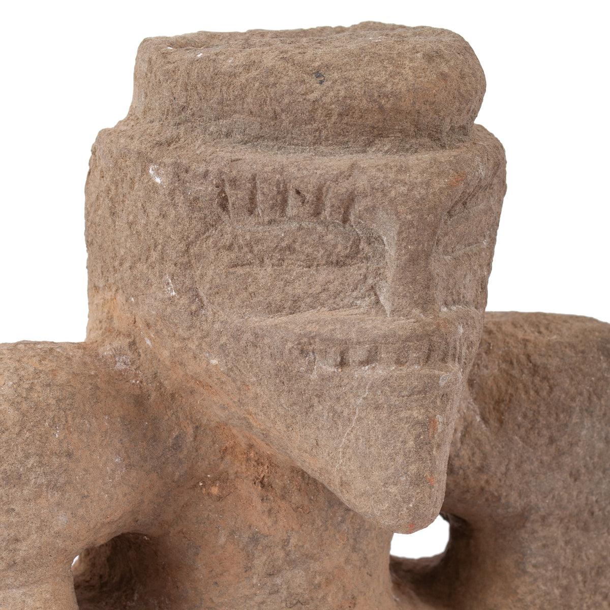 Pre Columbian Figure Volcanic Stone Trophy Head hunter Statue Costa Rica, 800 AD to 1100 AD
