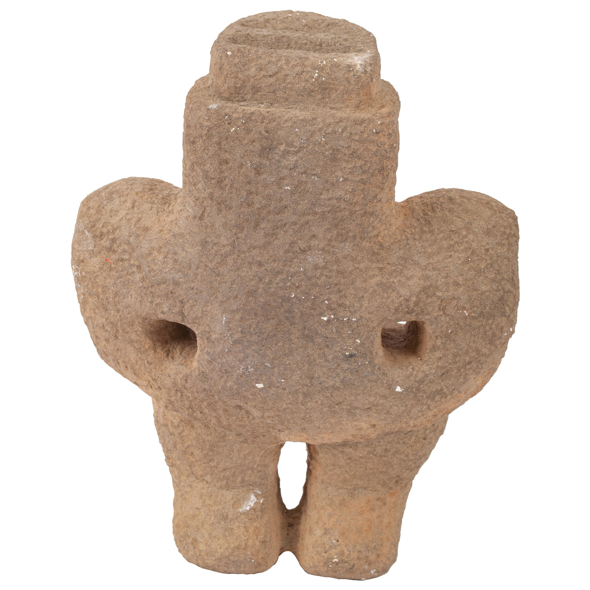 Pre Columbian Figure Volcanic Stone Trophy Head hunter Statue Costa Rica, 800 AD to 1100 AD