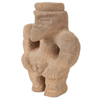 Pre Columbian Figure Volcanic Stone Trophy Head hunter Statue Costa Rica, 800 AD to 1100 AD