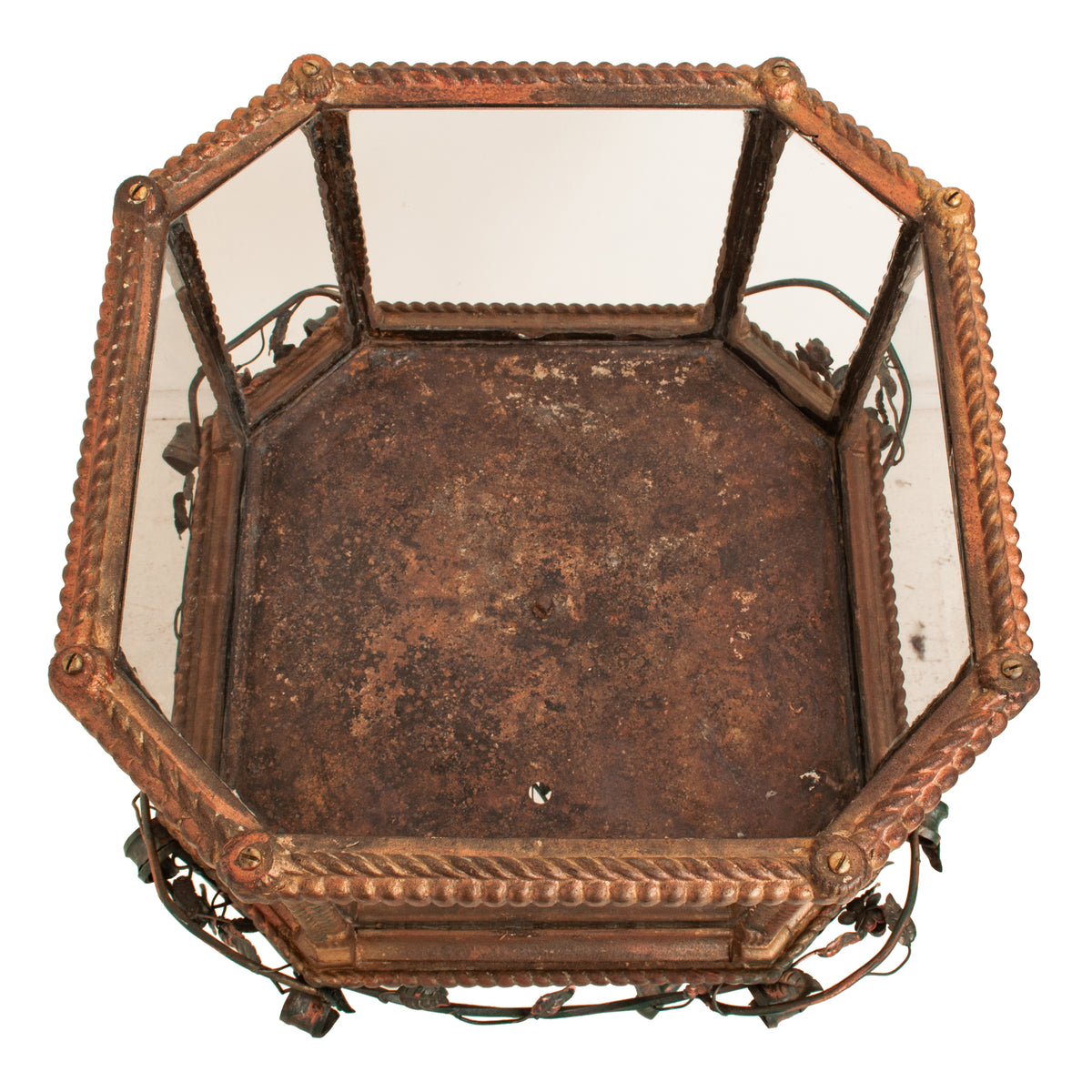 Antique 19th Century Glass & Cast Iron Terrarium Aquarium on Stand By Fiske, 1880