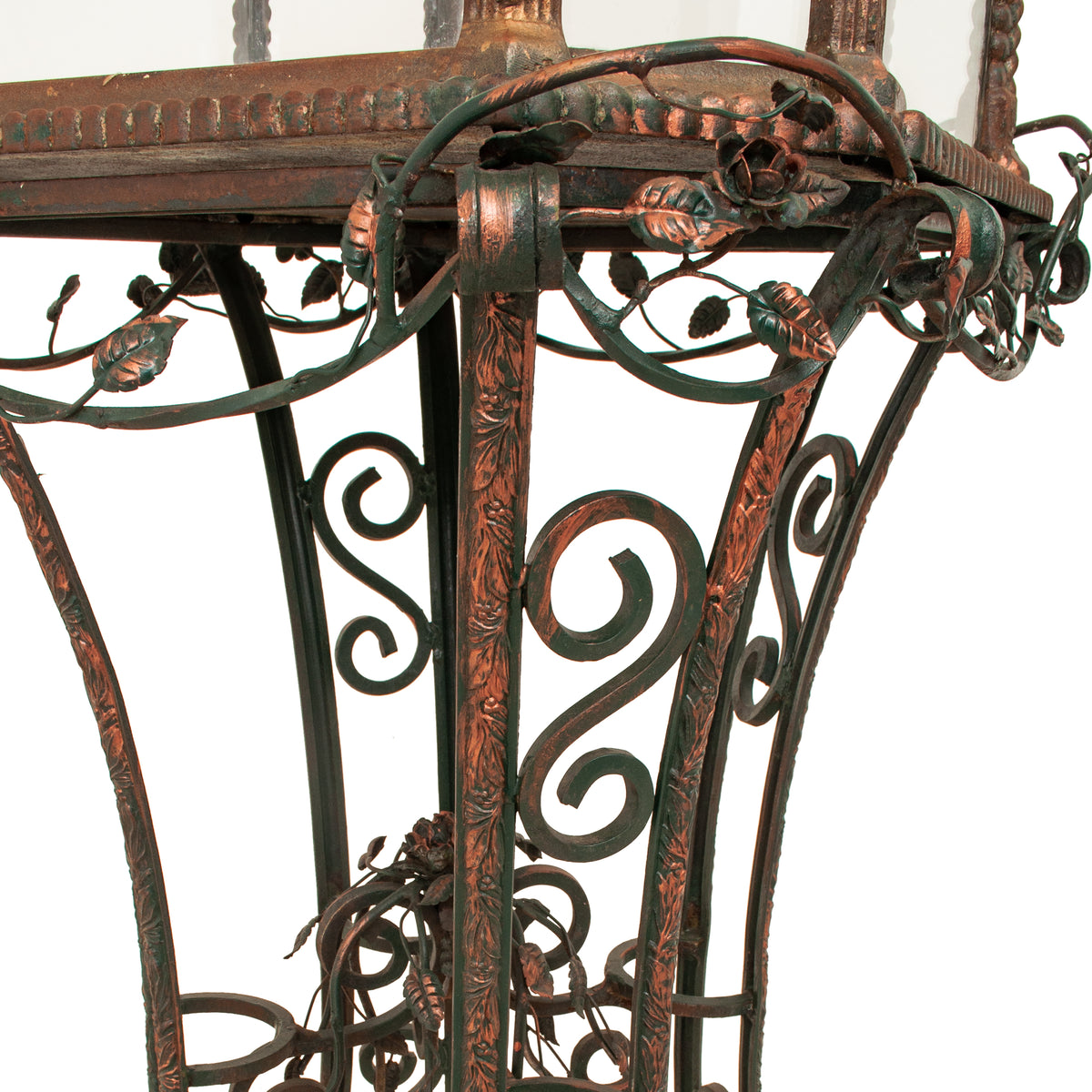Antique 19th Century Glass & Cast Iron Terrarium Aquarium on Stand By Fiske, 1880
