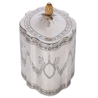 Antique Georgian Locking Sterling Silver Tea Caddy Henry Chawner London, 1787