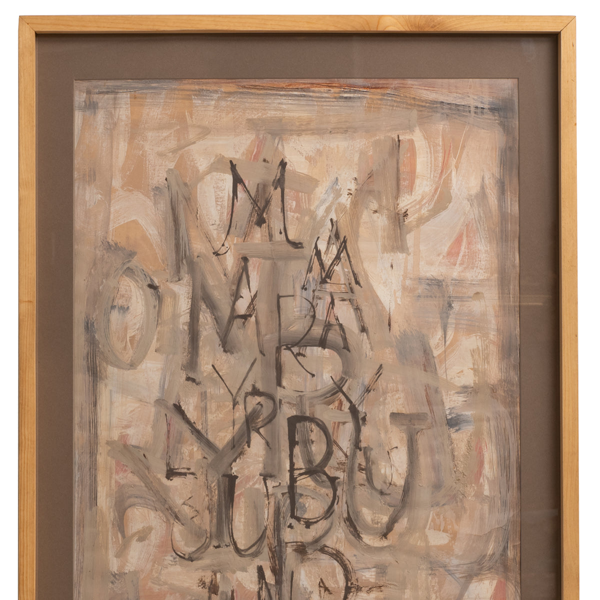 Abstract Surrealist Cubist Painting Oregon Artist Louis Bunce 1959 "Tablet"