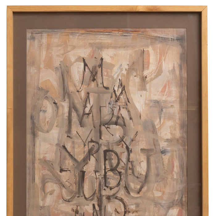 Abstract Surrealist Cubist Painting Oregon Artist Louis Bunce 1959 "Tablet"