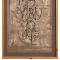 Abstract Surrealist Cubist Painting Oregon Artist Louis Bunce 1959 "Tablet"