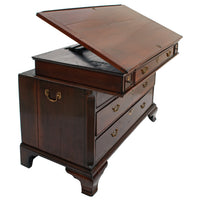 Antique Mahogany Georgian Architect's Drafting Drawing Desk Table Chest Circa 1780