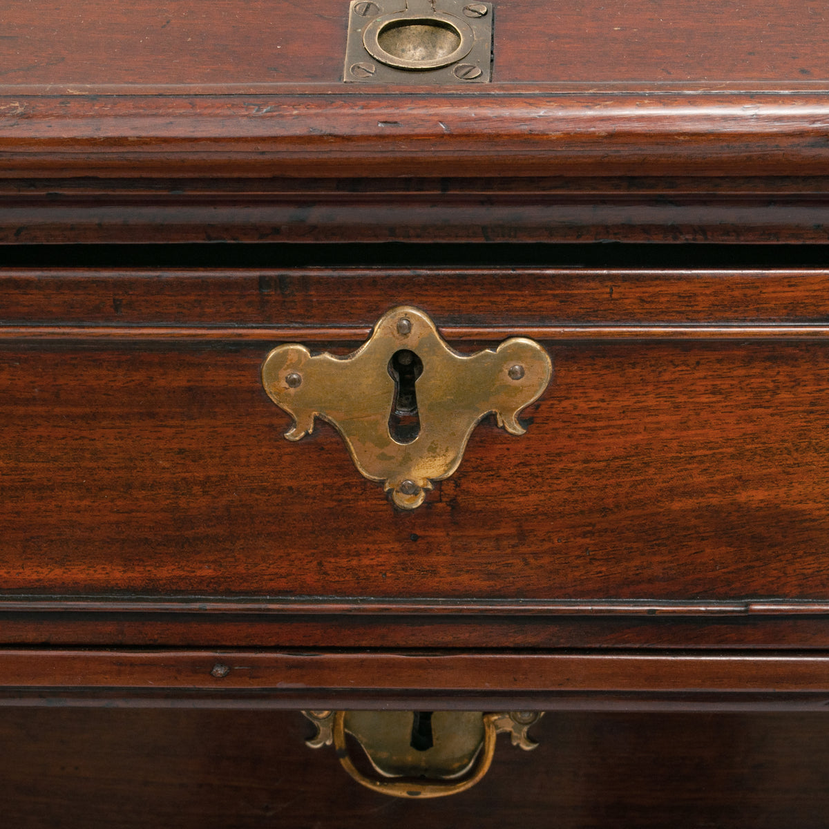 Antique Mahogany Georgian Architect's Drafting Drawing Desk Table Chest Circa 1780