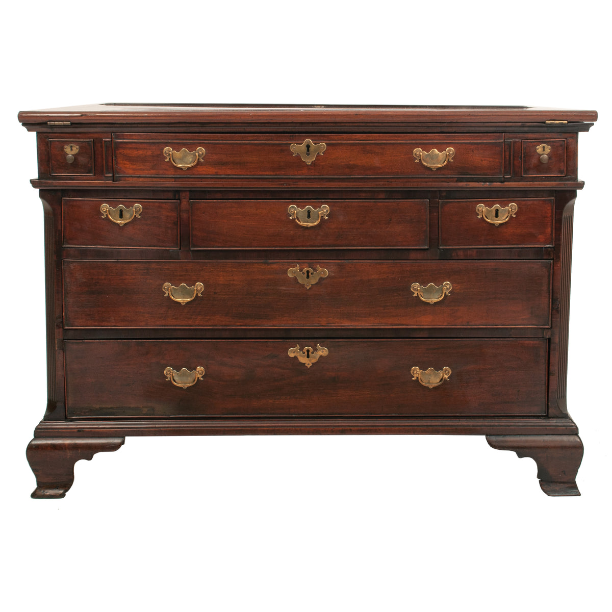 Antique Mahogany Georgian Architect's Drafting Drawing Desk Table Chest Circa 1780