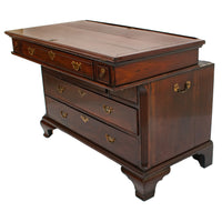 Antique Mahogany Georgian Architect's Drafting Drawing Desk Table Chest Circa 1780