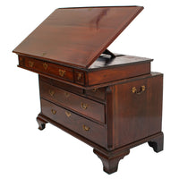 Antique Mahogany Georgian Architect's Drafting Drawing Desk Table Chest Circa 1780