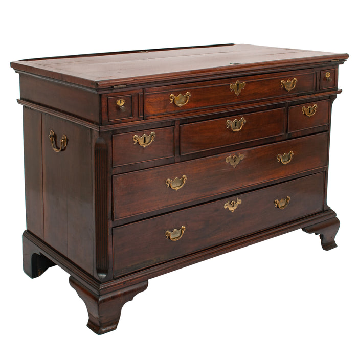 Antique Mahogany Georgian Architect's Drafting Drawing Desk Table Chest Circa 1780