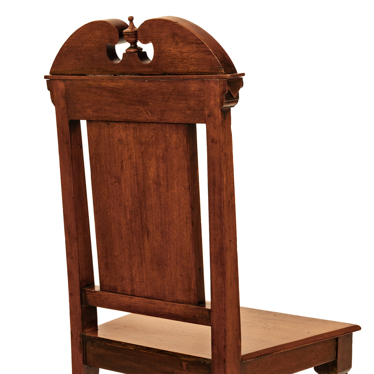 Antique Pair Regency George IV Neo-Classical Architectural Mahogany Hall Chairs Circa 1830