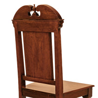 Antique Pair Regency George IV Neo-Classical Architectural Mahogany Hall Chairs Circa 1830