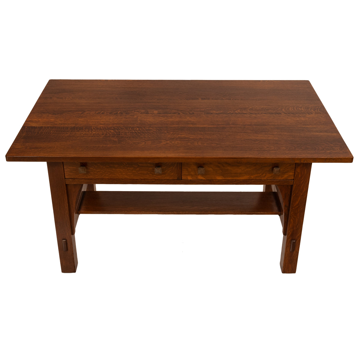Antique American Arts Crafts Mission Oak Limberts Library writing Table Desk, Circa 1900