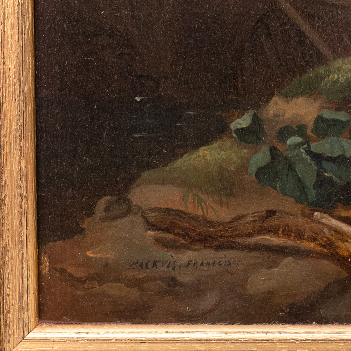 Antique Flemish Oil on Panel Francois Backvis Shepherd Sheep Flock Painting, Circa 1880