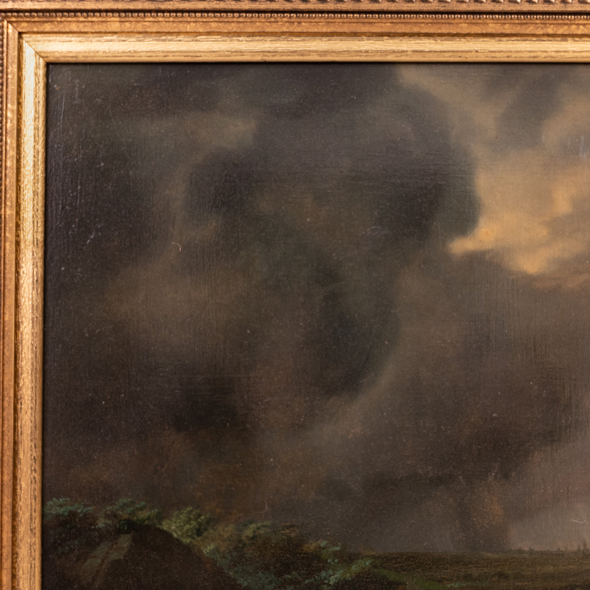 Antique Flemish Oil on Panel Francois Backvis Shepherd Sheep Flock Painting, Circa 1880