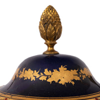 Pair 19th Century Monumental Antique Sevres French Porcelain Ormolu Urns, circa 1860