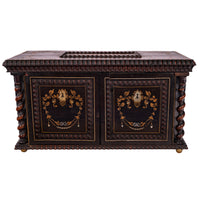 Antique Regency Inlaid Rosewood Silver Perfume Bottle Box Dressing Set, 1824