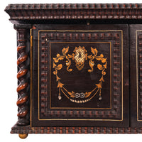 Antique Regency Inlaid Rosewood Silver Perfume Bottle Box Dressing Set, 1824