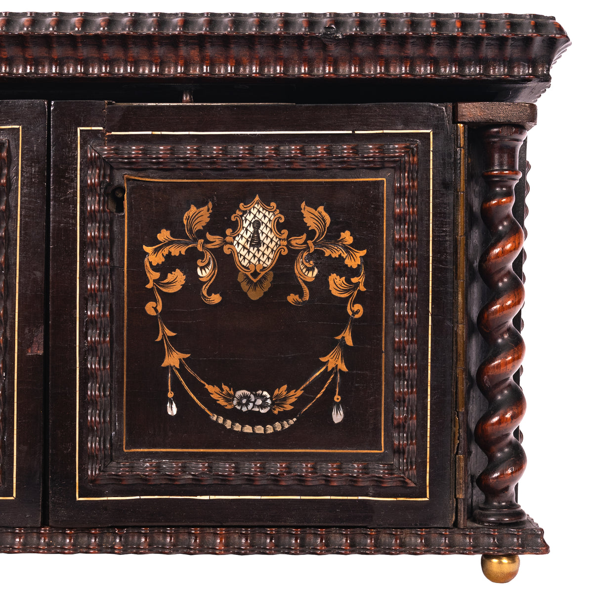 Antique Regency Inlaid Rosewood Silver Perfume Bottle Box Dressing Set, 1824