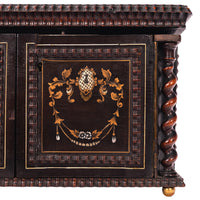 Antique Regency Inlaid Rosewood Silver Perfume Bottle Box Dressing Set, 1824