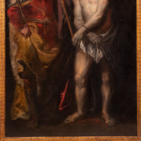 Old Master Flemish Oil on Canvas Baroque Painting Jesus Christ Ecce Homo, Circa 1630