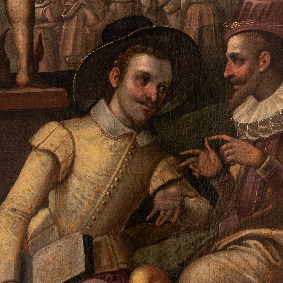 Italian Renaissance Allegorical Oil on Canvas Painting Jan Van Der Straet, 1580