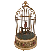 Antique German Singing Twin Bird Cage Music Box Automaton Karl Griesbaum, Circa 1950