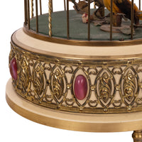 Antique German Singing Twin Bird Cage Music Box Automaton Karl Griesbaum, Circa 1950