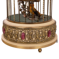 Antique German Singing Twin Bird Cage Music Box Automaton Karl Griesbaum, Circa 1950