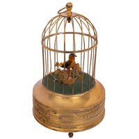 Antique German Singing Bird in a Cage Music Box Automaton Karl Griesbaum 1930
