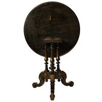 Antique French Specimen Wood Louis XV Marquetry Ormolu Round Tilt-Top Table, Circa 1870