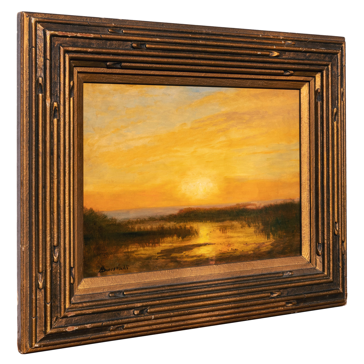 Albert Bierstadt San Francisco Sunset Impressionist Landscape oil Painting, Circa 1870s