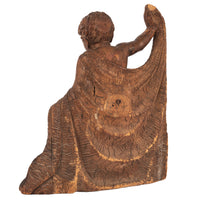 Antique 17th Century Italian Baroque Carved Limewood Putto Sculpture Statue