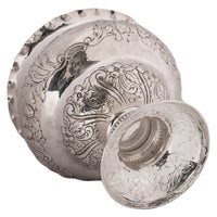 Irish Sterling Silver Repousse Engraved Bowl William Egan Cork Dublin, 1911