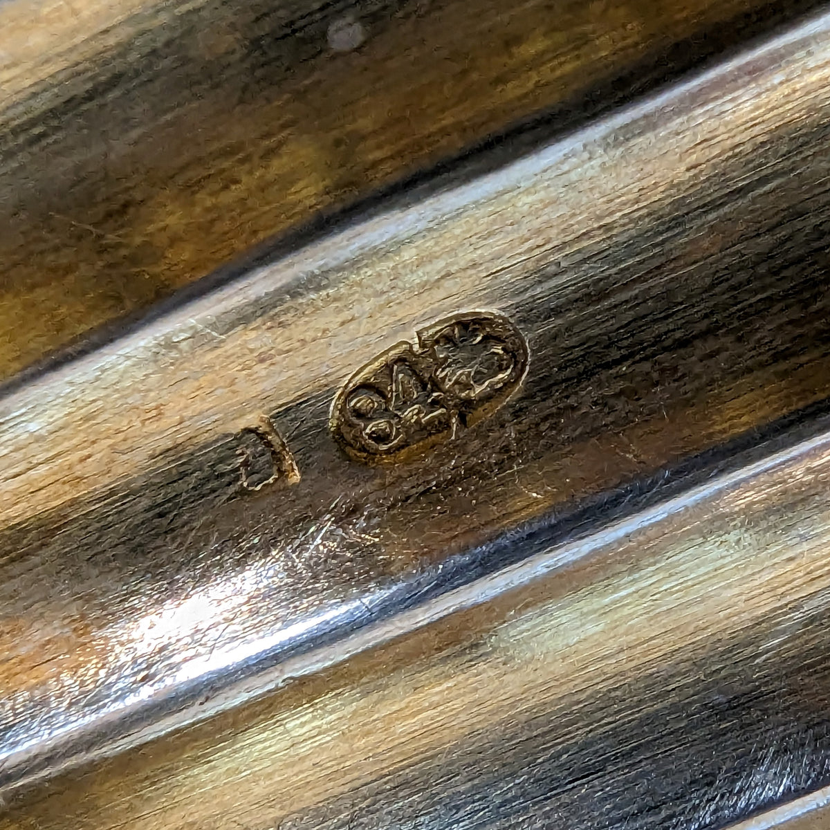 Antique Russian Imperial Silver Gilt Ribbed Cigar Box Humidor Moscow, 1886