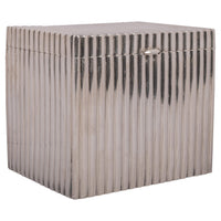 Antique Russian Imperial Silver Gilt Ribbed Cigar Box Humidor Moscow, 1886