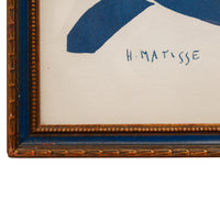 Mid Century Modern Serigraph in Colors Henri Matisse Blue Nude II Signed, 1952