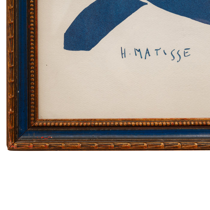 Mid Century Modern Serigraph in Colors Henri Matisse Blue Nude II Signed, 1952